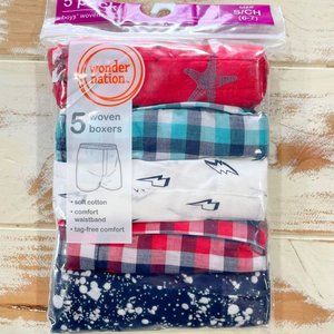 5/$20 NEW 5Pk 6-7 Boys Tag Free Boxer Shorts